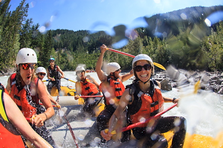 White Water River Rafting Fun at Golden, BC